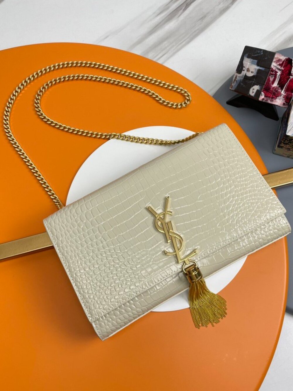 🤍 Yves Saint Laurent White Bag